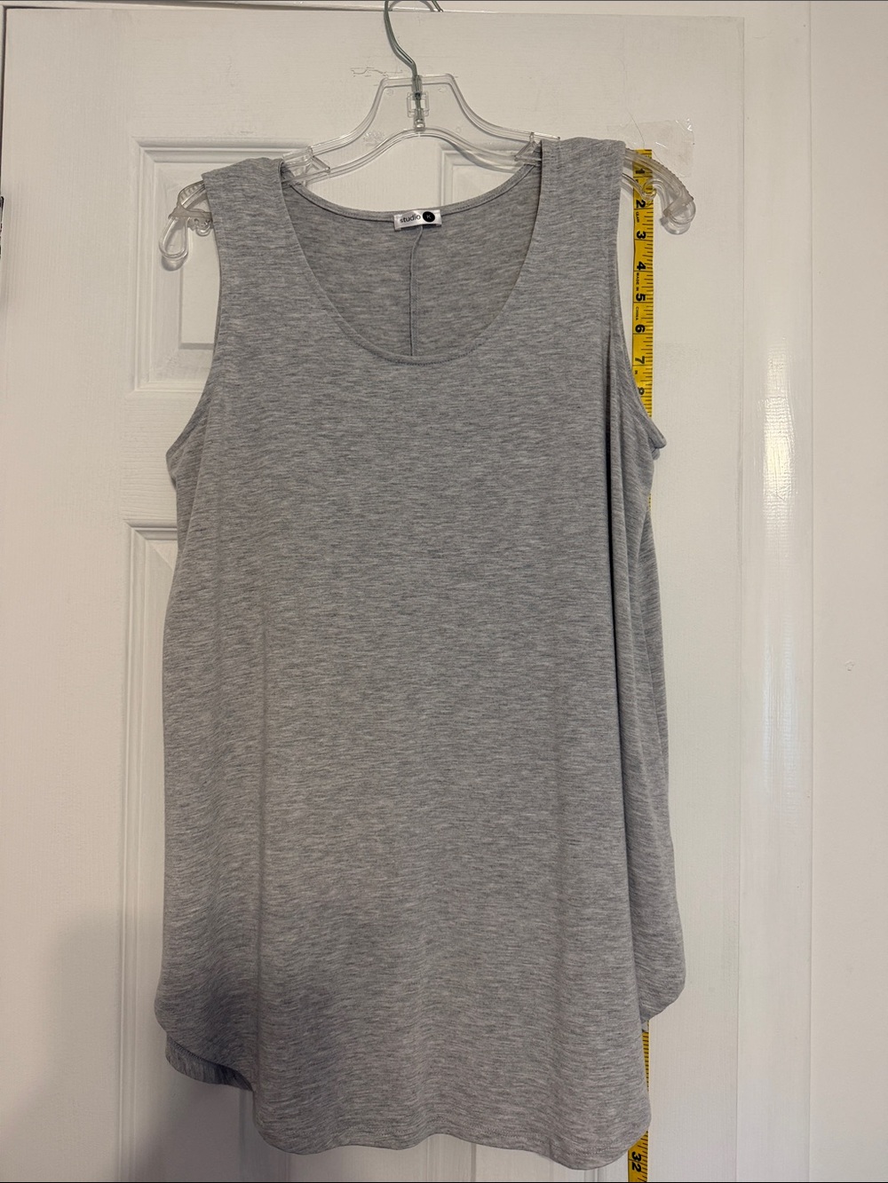 Everyday Relaxed Scoop Tank Top - Light Gray
